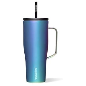 Corkcicle Cold Cup XL - Insulated Tumbler with Handle Blue Dragonfly